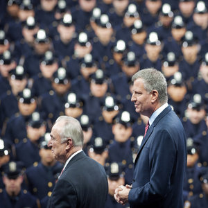 NY Mayor De Blasio Heckled At Police Graduation